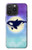 W3807 Killer Whale Orca Moon Pastel Fantasy Hülle Schutzhülle Taschen und Leder Flip für iPhone 15 Pro Max