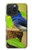 W3839 Bluebird of Happiness Blue Bird Hülle Schutzhülle Taschen und Leder Flip für iPhone 15 Pro Max