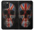 W3848 United Kingdom Flag Skull Hülle Schutzhülle Taschen und Leder Flip für iPhone 15 Pro Max