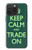 W3862 Keep Calm and Trade On Hülle Schutzhülle Taschen und Leder Flip für iPhone 15 Pro Max