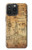 W3868 Aircraft Blueprint Old Paper Hülle Schutzhülle Taschen und Leder Flip für iPhone 15 Pro Max
