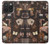 W3877 Dark Academia Hülle Schutzhülle Taschen und Leder Flip für iPhone 15 Pro Max