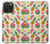 W3883 Fruit Pattern Hülle Schutzhülle Taschen und Leder Flip für iPhone 15 Pro Max