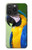 W3888 Macaw Face Bird Hülle Schutzhülle Taschen und Leder Flip für iPhone 15 Pro Max
