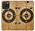 W3894 Paper Gun Shooting Target Hülle Schutzhülle Taschen und Leder Flip für iPhone 15 Pro Max