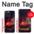 W3897 Red Nebula Space Hülle Schutzhülle Taschen und Leder Flip für iPhone 15 Pro Max