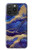 W3906 Navy Blue Purple Marble Hülle Schutzhülle Taschen und Leder Flip für iPhone 15 Pro Max