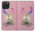 W3923 Cat Bottom Rainbow Tail Hülle Schutzhülle Taschen und Leder Flip für iPhone 15 Pro Max