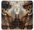 W3949 Steampunk Skull Smoking Hülle Schutzhülle Taschen und Leder Flip für iPhone 15 Pro Max