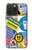 W3960 Safety Signs Sticker Collage Hülle Schutzhülle Taschen und Leder Flip für iPhone 15 Pro Max