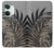 W3692 Gray Black Palm Leaves Hülle Schutzhülle Taschen und Leder Flip für OnePlus Nord 3