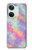 W3706 Pastel Rainbow Galaxy Pink Sky Hülle Schutzhülle Taschen und Leder Flip für OnePlus Nord 3