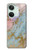 W3717 Rose Gold Blue Pastel Marble Graphic Printed Hülle Schutzhülle Taschen und Leder Flip für OnePlus Nord 3