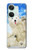 W3794 Arctic Polar Bear and Seal Paint Hülle Schutzhülle Taschen und Leder Flip für OnePlus Nord 3