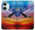 W3841 Bald Eagle Flying Colorful Sky Hülle Schutzhülle Taschen und Leder Flip für OnePlus Nord 3
