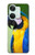 W3888 Macaw Face Bird Hülle Schutzhülle Taschen und Leder Flip für OnePlus Nord 3