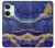 W3906 Navy Blue Purple Marble Hülle Schutzhülle Taschen und Leder Flip für OnePlus Nord 3
