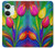 W3926 Colorful Tulip Oil Painting Hülle Schutzhülle Taschen und Leder Flip für OnePlus Nord 3