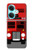 W2058 England British Double Decker Bus Hülle Schutzhülle Taschen und Leder Flip für OnePlus Nord CE3