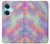 W3706 Pastel Rainbow Galaxy Pink Sky Hülle Schutzhülle Taschen und Leder Flip für OnePlus Nord CE3