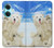 W3794 Arctic Polar Bear and Seal Paint Hülle Schutzhülle Taschen und Leder Flip für OnePlus Nord CE3