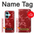 W3817 Red Floral Cherry blossom Pattern Hülle Schutzhülle Taschen und Leder Flip für OnePlus Nord CE3