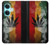 W3890 Reggae Rasta Flag Smoke Hülle Schutzhülle Taschen und Leder Flip für OnePlus Nord CE3