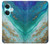 W3920 Abstract Ocean Blue Color Mixed Emerald Hülle Schutzhülle Taschen und Leder Flip für OnePlus Nord CE3