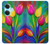 W3926 Colorful Tulip Oil Painting Hülle Schutzhülle Taschen und Leder Flip für OnePlus Nord CE3