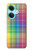 W3942 LGBTQ Rainbow Plaid Tartan Hülle Schutzhülle Taschen und Leder Flip für OnePlus Nord CE3