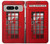 W0058 British Red Telephone Box Hülle Schutzhülle Taschen und Leder Flip für Google Pixel Fold