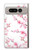 W3707 Pink Cherry Blossom Spring Flower Hülle Schutzhülle Taschen und Leder Flip für Google Pixel Fold