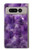 W3713 Purple Quartz Amethyst Graphic Printed Hülle Schutzhülle Taschen und Leder Flip für Google Pixel Fold