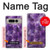 W3713 Purple Quartz Amethyst Graphic Printed Hülle Schutzhülle Taschen und Leder Flip für Google Pixel Fold