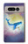 W3802 Dream Whale Pastel Fantasy Hülle Schutzhülle Taschen und Leder Flip für Google Pixel Fold