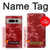 W3817 Red Floral Cherry blossom Pattern Hülle Schutzhülle Taschen und Leder Flip für Google Pixel Fold