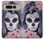 W3821 Sugar Skull Steam Punk Girl Gothic Hülle Schutzhülle Taschen und Leder Flip für Google Pixel Fold
