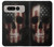 W3850 American Flag Skull Hülle Schutzhülle Taschen und Leder Flip für Google Pixel Fold