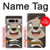 W3855 Sloth Face Cartoon Hülle Schutzhülle Taschen und Leder Flip für Google Pixel Fold