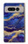 W3906 Navy Blue Purple Marble Hülle Schutzhülle Taschen und Leder Flip für Google Pixel Fold