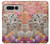 W3916 Alpaca Family Baby Alpaca Hülle Schutzhülle Taschen und Leder Flip für Google Pixel Fold