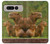W3917 Capybara Family Giant Guinea Pig Hülle Schutzhülle Taschen und Leder Flip für Google Pixel Fold