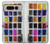 W3956 Watercolor Palette Box Graphic Hülle Schutzhülle Taschen und Leder Flip für Google Pixel Fold