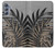 W3692 Gray Black Palm Leaves Hülle Schutzhülle Taschen und Leder Flip für Samsung Galaxy M34 5G