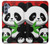 W3929 Cute Panda Eating Bamboo Hülle Schutzhülle Taschen und Leder Flip für Samsung Galaxy M34 5G