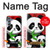 W3929 Cute Panda Eating Bamboo Hülle Schutzhülle Taschen und Leder Flip für Samsung Galaxy M34 5G