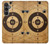 W3894 Paper Gun Shooting Target Hülle Schutzhülle Taschen und Leder Flip für Samsung Galaxy S23 FE