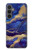 W3906 Navy Blue Purple Marble Hülle Schutzhülle Taschen und Leder Flip für Samsung Galaxy S23 FE