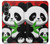 W3929 Cute Panda Eating Bamboo Hülle Schutzhülle Taschen und Leder Flip für Samsung Galaxy S23 FE