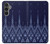 W3950 Textile Thai Blue Pattern Hülle Schutzhülle Taschen und Leder Flip für Samsung Galaxy S23 FE